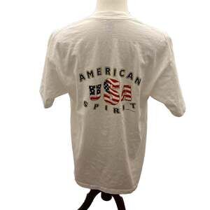 Vintage 1994 Tee Jays Softee American Spirit USA T-Shirt Size XL